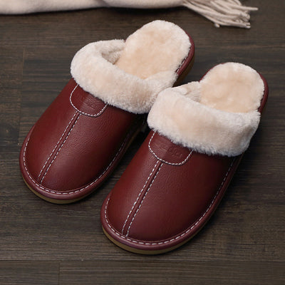 Pantuflas de Cuero con Suela Gruesa Antideslizante para el Hogar - Image 18