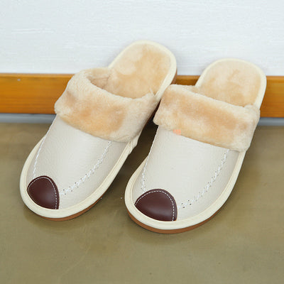 Pantuflas de Cuero con Suela Gruesa Antideslizante para el Hogar - Image 2