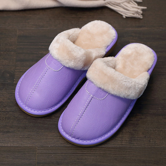 Pantuflas de Cuero con Suela Gruesa Antideslizante para el Hogar - Image 10