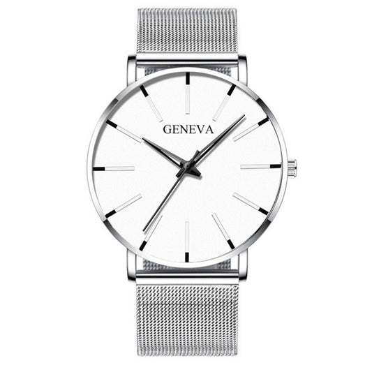 Reloj Cuarzo Hombre Correa Malla Elegante Casual Negocios