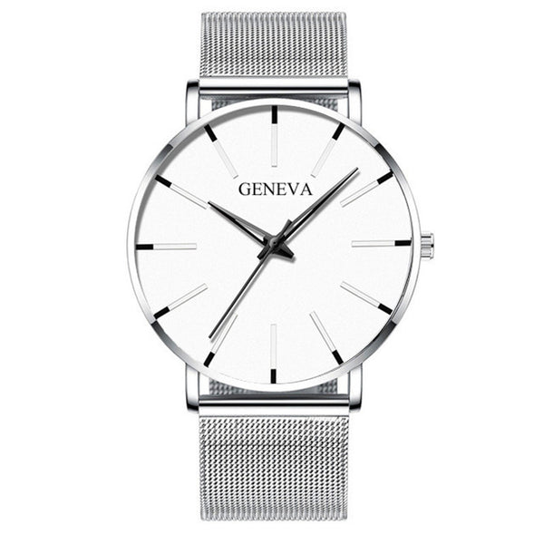 Reloj Cuarzo Hombre Correa Malla Elegante Casual Negocios