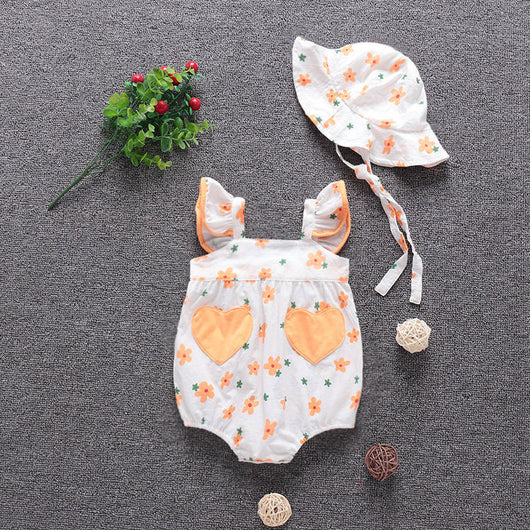 Enterizo Estampado Floral para Bebé - Romper Cómodo de Algodón Verano Estilo Coreano - Image 5