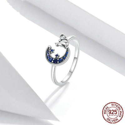 Anillo de Plata Gato Luna - Diseño Minimalista y Elegante - Image 2