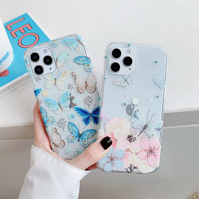 Funda Protectora para Celular con Mariposa Brillante