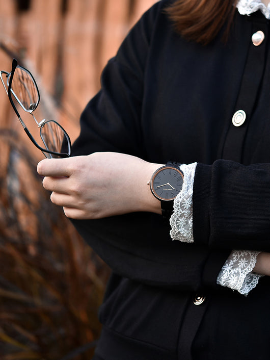 Reloj de Madera Vintage para Mujer con Cristal de Zafiro