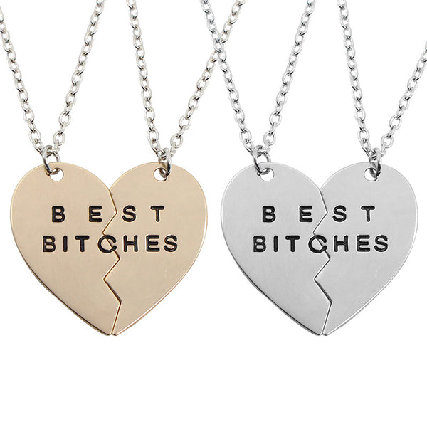 Collar Dúo de Letras Europeo y Americano con Costura para Hombre y Mujer
