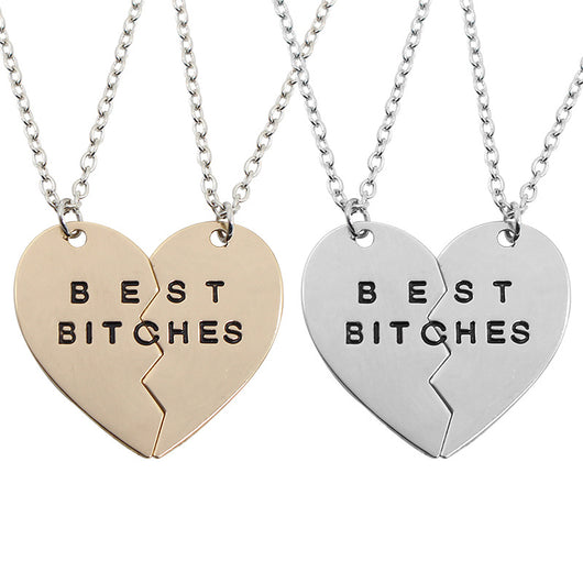 Collar Dúo de Letras Europeo y Americano con Costura para Hombre y Mujer