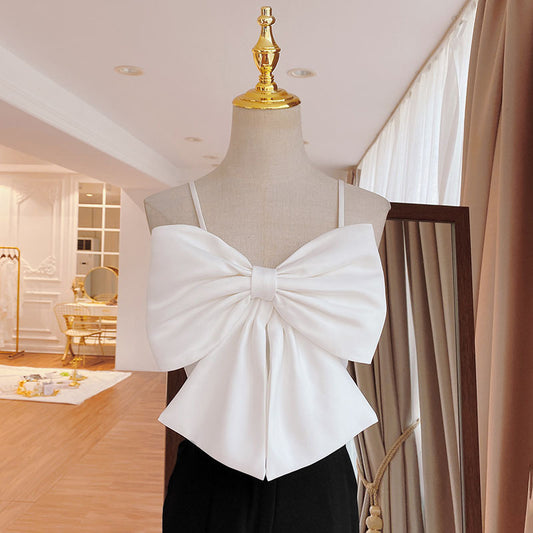 Chaleco Elegante con Moño y Tirantes Ajustables para Usar Como Prenda Exterior - Image 2