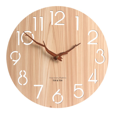 Reloj de Pared de Madera Silencioso con Diseño Moderno - Image 8