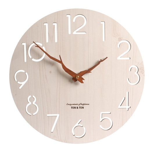 Reloj de Pared de Madera Silencioso con Diseño Moderno - Image 3