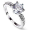 Anillo de Diamante Oro Rosado con Seis Garras - Alianza de Boda Clásica
