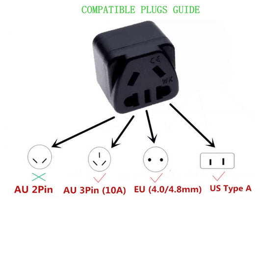 Adaptador Convertidor de Corriente Triple Cuadrado - Image 2