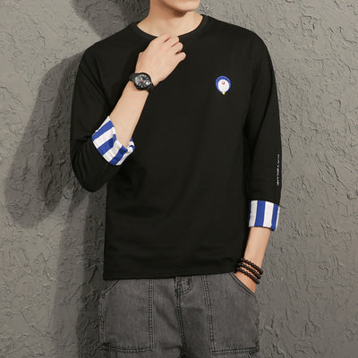 Camiseta Suelta Manga Tres Cuartos para Hombre - Sudadera de Moda Otoño - Image 10