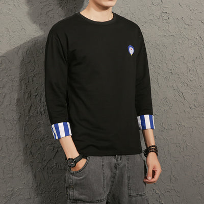 Camiseta Suelta Manga Tres Cuartos para Hombre - Sudadera de Moda Otoño - Image 3