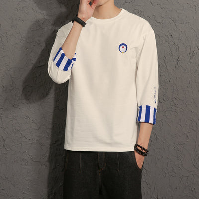 Camiseta Suelta Manga Tres Cuartos para Hombre - Sudadera de Moda Otoño - Image 4