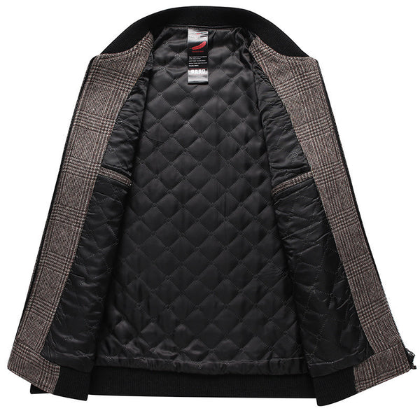 Blazer de Lana Escocés Casual para Jóvenes
