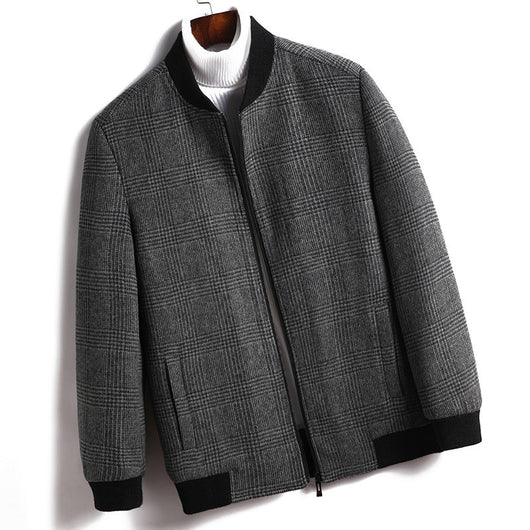 Blazer de Lana Escocés Casual para Jóvenes - Image 3