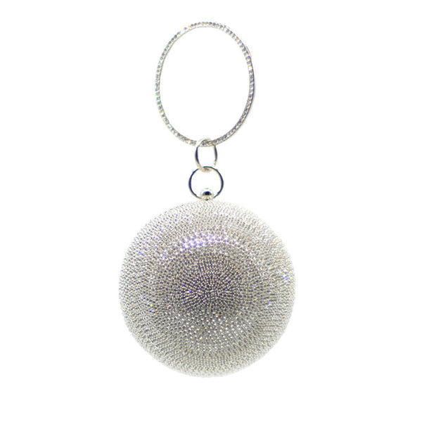 Bolso de Noche con Diseño de Esfera Cubierta de Strass