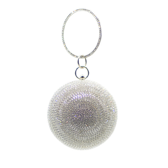 Bolso de Noche con Diseño de Esfera Cubierta de Strass