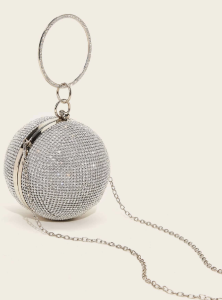 Bolso de Noche con Diseño de Esfera Cubierta de Strass - Image 5