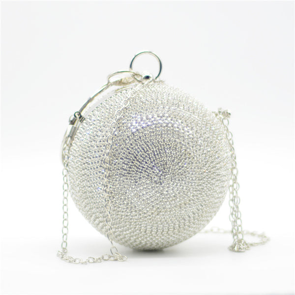 Bolso de Noche con Diseño de Esfera Cubierta de Strass