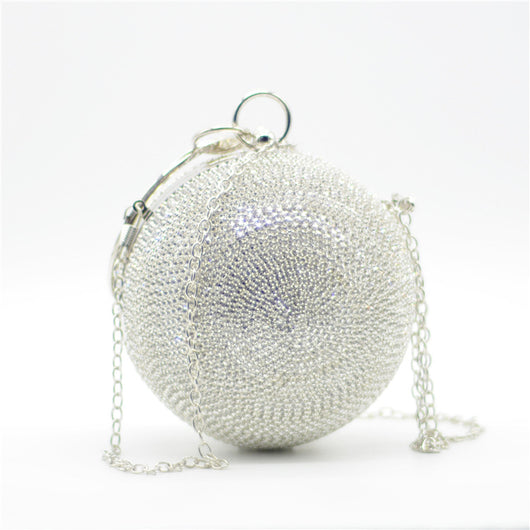 Bolso de Noche con Diseño de Esfera Cubierta de Strass