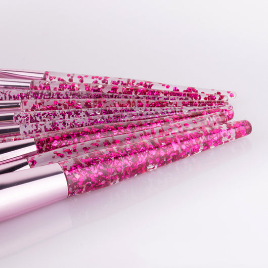 Set de 10 Brochas de Maquillaje con Mango Relleno de Polvo - Image 10