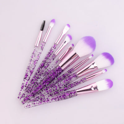 Set de 10 Brochas de Maquillaje con Mango Relleno de Polvo - Image 12