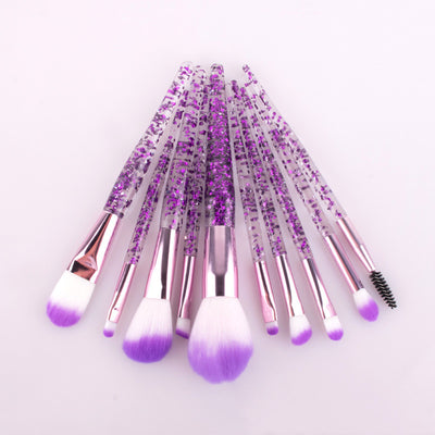 Set de 10 Brochas de Maquillaje con Mango Relleno de Polvo - Image 5