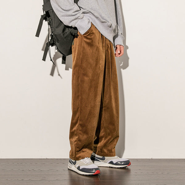 Pantalones de Pana Casual Japoneses para Hombre