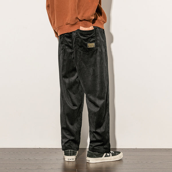 Pantalones de Pana Casual Japoneses para Hombre