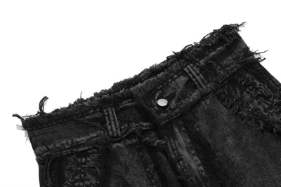 Pantalones Vaqueros Punk Rotos con Flecos - Estilo Street Extreme para Hombre - Image 7