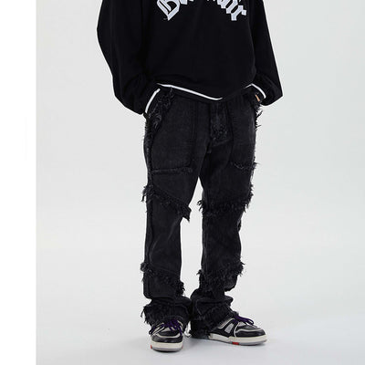 Pantalones Vaqueros Punk Rotos con Flecos - Estilo Street Extreme para Hombre - Image 15