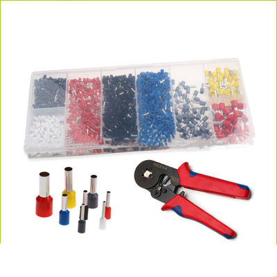 Kit Profesional de Crimping 1200 Piezas con Terminales Tipo Tubo Manual