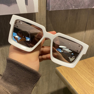 Gafas de Sol Oversized Hip-Hop Rojo Intenso - Estilo Urbano Trendy - Image 11