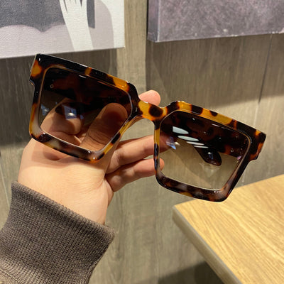 Gafas de Sol Oversized Hip-Hop Rojo Intenso - Estilo Urbano Trendy - Image 12