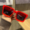 Gafas de Sol Oversized Hip-Hop Rojo Intenso - Estilo Urbano Trendy