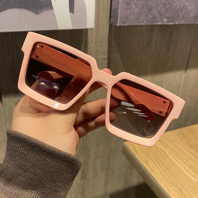 Gafas de Sol Oversized Hip-Hop Rojo Intenso - Estilo Urbano Trendy - Image 7