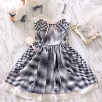 Vestido Niña Cuadros con Lazos y Volantes de Encaje - Estilo Romántico - Image 7