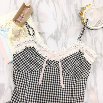 Vestido Niña Cuadros con Lazos y Volantes de Encaje - Estilo Romántico - Image 12