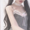 Vestido Niña Cuadros con Lazos y Volantes de Encaje - Estilo Romántico