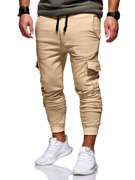 Pantalones de Chándal Casual con Bolsillos y Drapeado Moderno para Hombre - Image 9