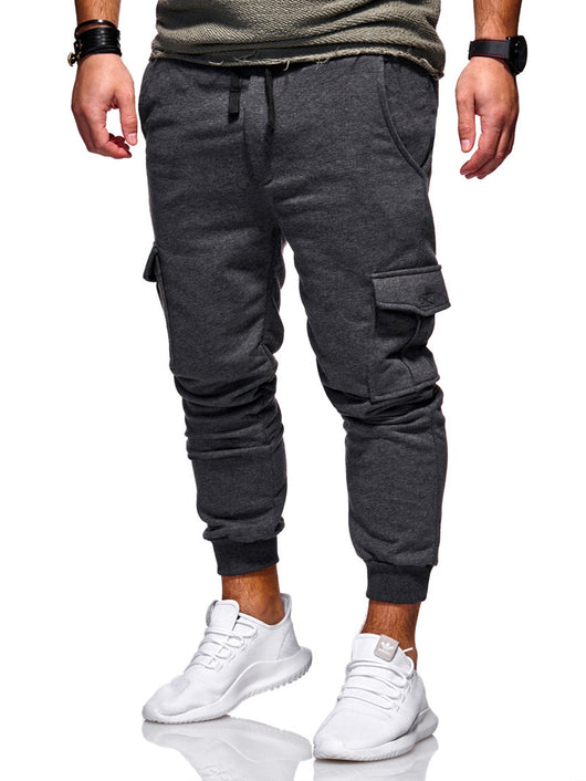 Pantalones de Chándal Casual con Bolsillos y Drapeado Moderno para Hombre - Image 10