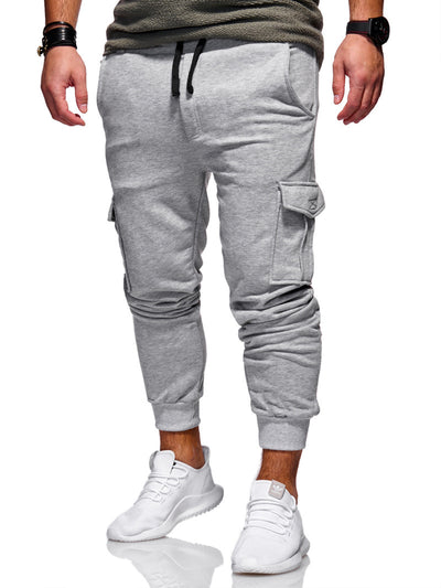 Pantalones de Chándal Casual con Bolsillos y Drapeado Moderno para Hombre - Image 3