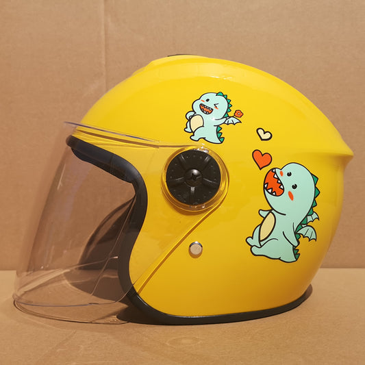 Casco de Seguridad Infantil para Auto Eléctrico - Gris, Uso Todo Año