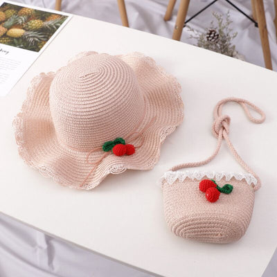 Conjunto Infantil Princesa: Sombrero de Paja con Bolso para Playa - Image 7