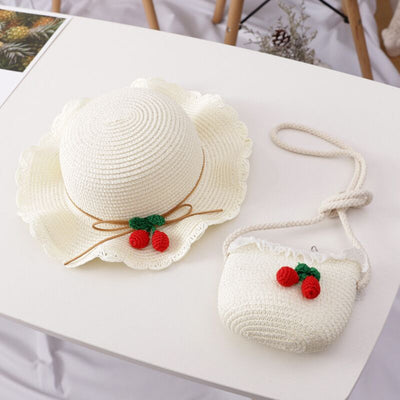 Conjunto Infantil Princesa: Sombrero de Paja con Bolso para Playa - Image 5