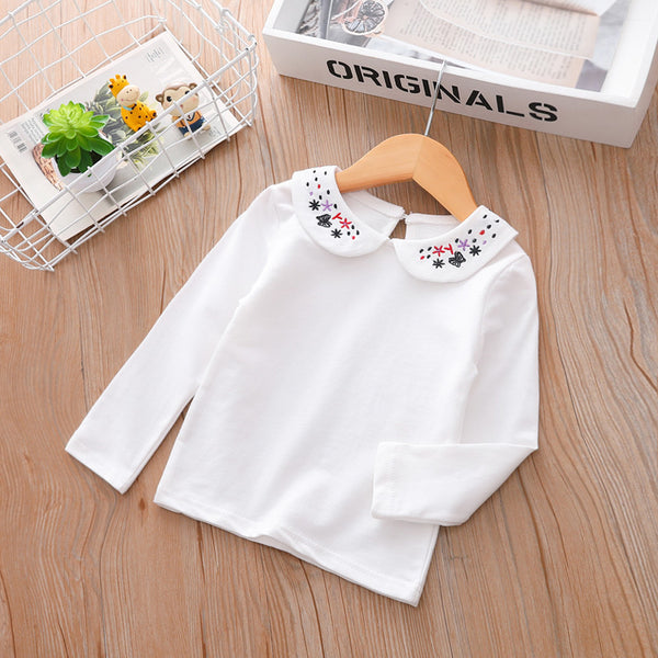 Camiseta Manga Larga Niña Cuello Muñeca