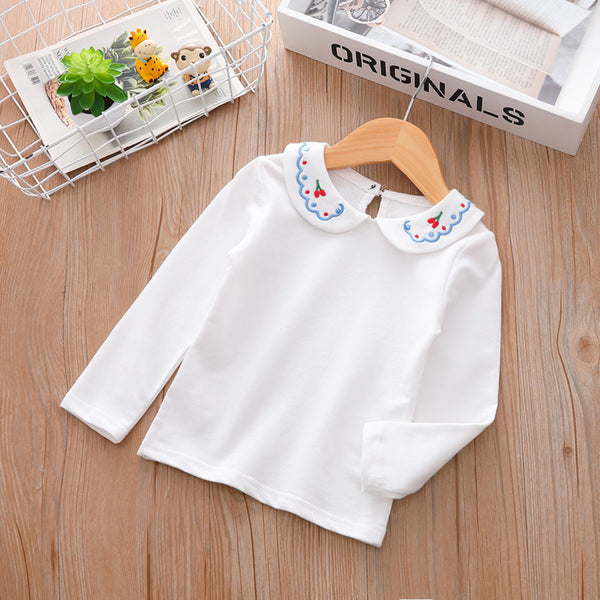 Camiseta Manga Larga Niña Cuello Muñeca