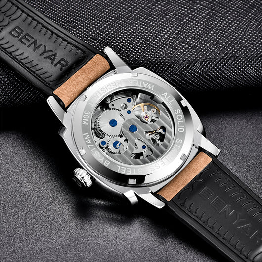 Reloj Mecánico Casual con Espiral Trasparente y Hebilla de Coronas - Image 18